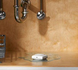 A sleek and contemporary kitchen faucet with a single handle for water control.